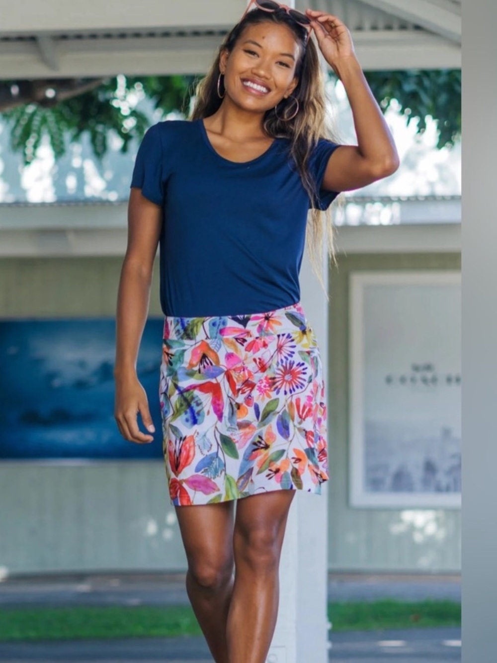 NWT RipSkirt Hawaii Floral Wildflower Watercolor wrap skirt length 2 medium